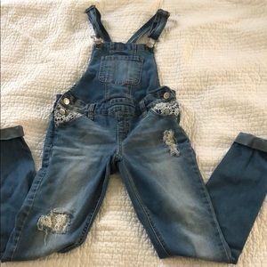 Justice girls size 8 overalls.